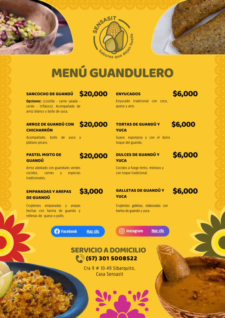 Menú de productos SENSASIT
